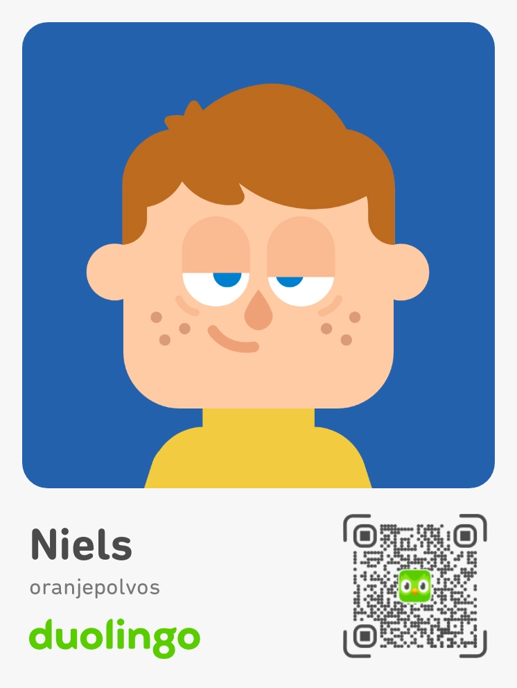 Código QR del perfil de Duolingo